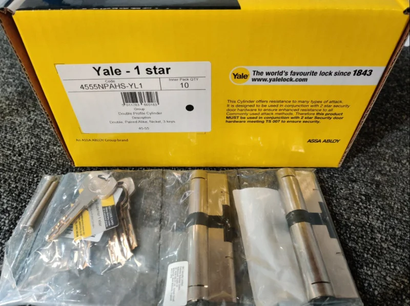 BPI Auctions - ERA & Brand New Yale Hardware & Accessory Auction to include Single & Double Cylinders, Euro Turn Locks, Screw Pull Handles, Lever Handles & more - Auction Image 1