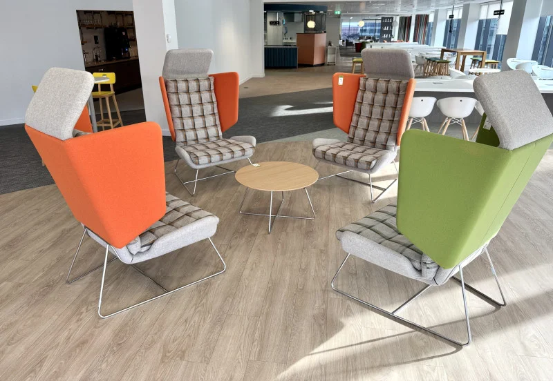 Pinder Asset Solutions Ltd - Contemporary Meeting, Breakout and Café Furniture, Lighting, 50 Banks of Lockers, Catering Equipment from Autotrader Head Office - Auction Image 1