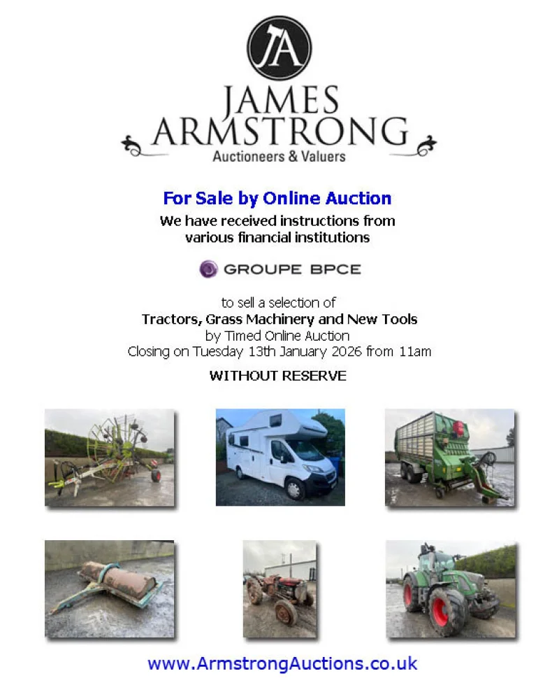 James Armstrong Auctioneers - Tractors, Grass Machinery and New Tools at Auction - Auction Image 1