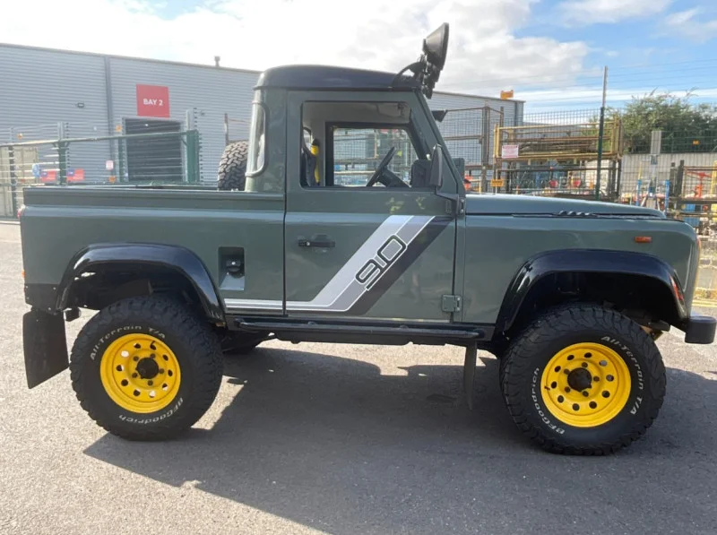 BPI Auctions - 1989 Land Rover Defender 90 Pick Up with BF Goodrich Tyres, Snorkel & LED Spotlights available at Auction - Auction Image 4