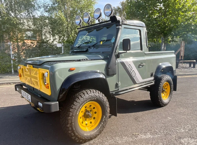 BPI Auctions - 1989 Land Rover Defender 90 Pick Up with BF Goodrich Tyres, Snorkel & LED Spotlights available at Auction - Auction Image 1