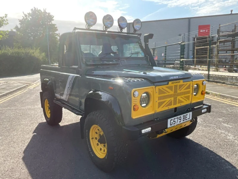 BPI Auctions - 1989 Land Rover Defender 90 Pick Up with BF Goodrich Tyres, Snorkel & LED Spotlights available at Auction - Auction Image 3